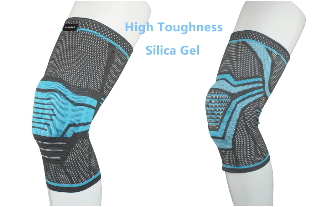 Comfortable Nylon Elastic Knee Brace with Silicone Pads