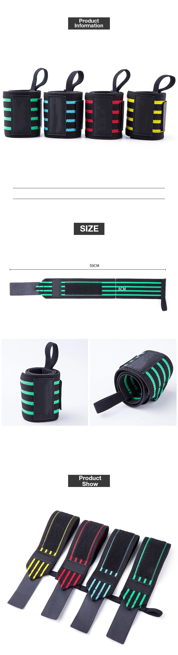 Best Wholesale Custom Fitness Workout Weight Lifting Gym Fitness Power-Lifting Wrist Wraps