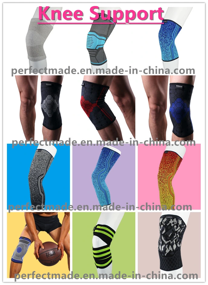 Comfortable Nylon Elastic Knee Brace with Silicone Pads