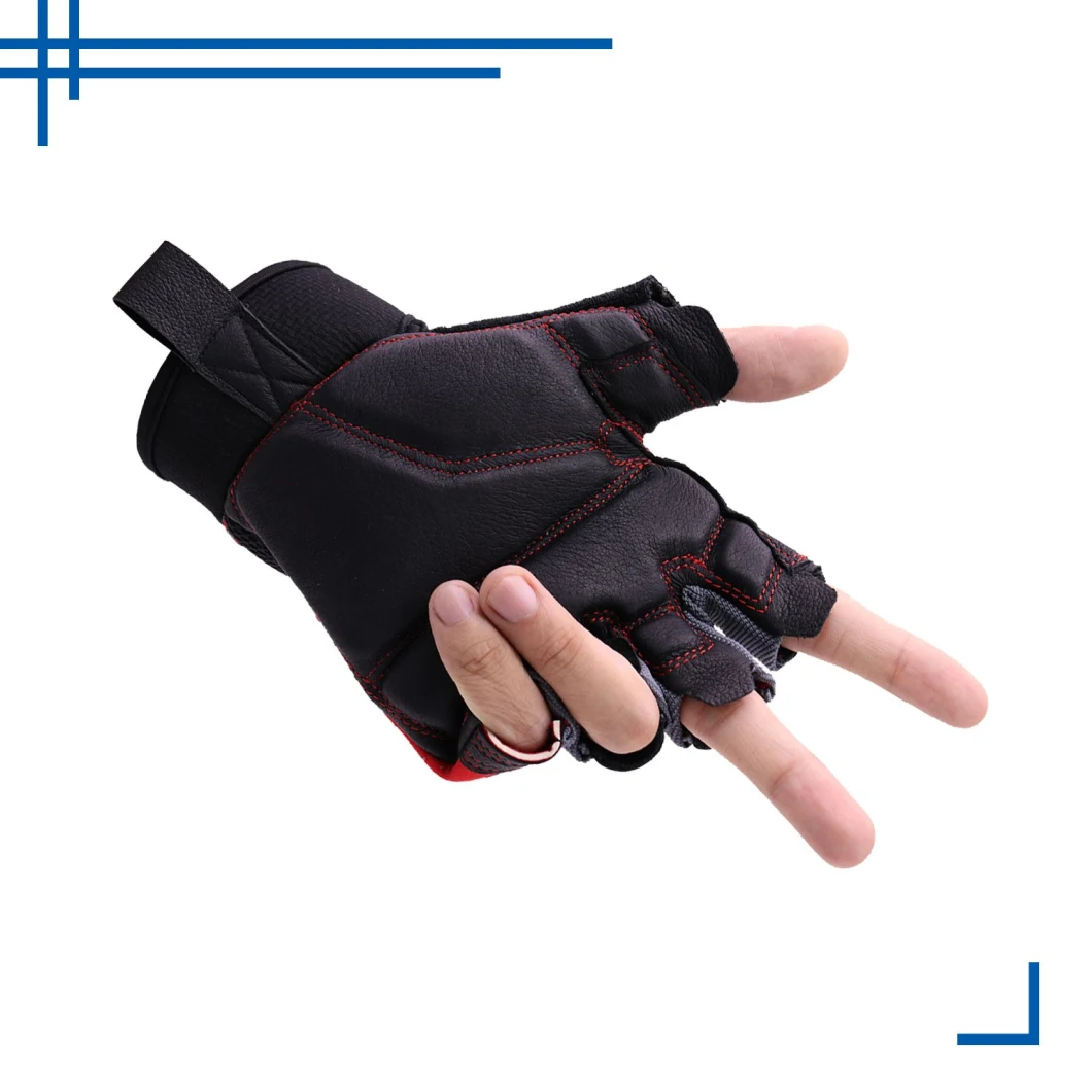 Pri Half Finger Sport Winter Riding Motorbike Racing Leather Motor Motorcycle Biker Bike Hand Gloves