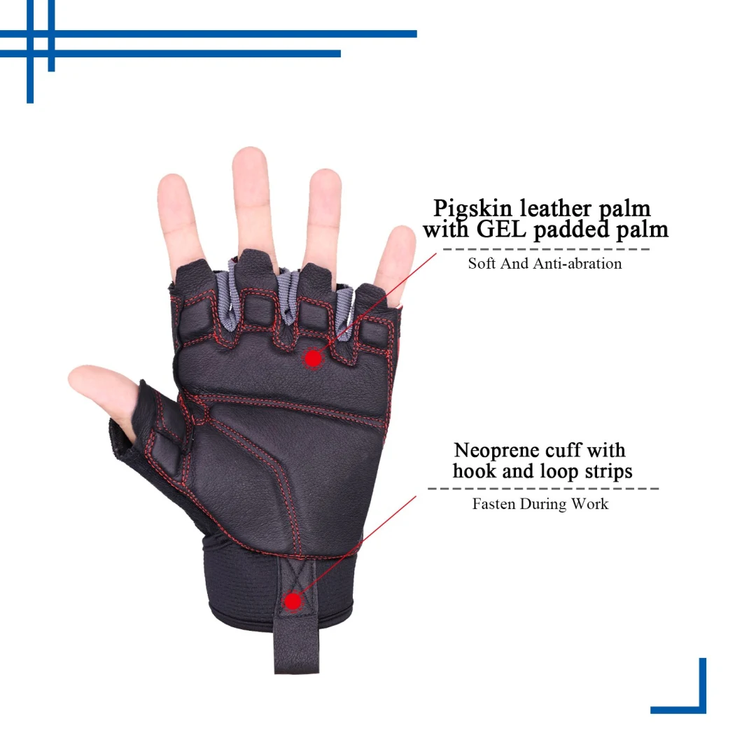 Pri Half Finger Sport Winter Riding Motorbike Racing Leather Motor Motorcycle Biker Bike Hand Gloves