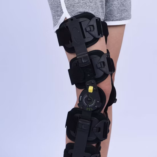 OEM 의료용 정형외과 각도 조정 가능한 포스트 Op ROM 힌지형 무릎 보호대/무릎 보호대